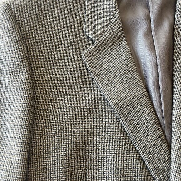 Men's Macy's Club Room Tan Wool / Cashmere Blend Blazer - 46 L - Picture 2 of 6